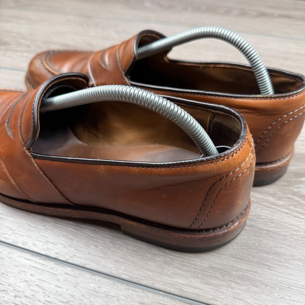 Allen Edmonds Mens Randolph Loafers Full Strap Penny Leather Brown US 10.5 D - Picture 5 of 11